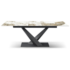 Tavolo Allungabile Oliver 160(200)x90x75 Piano In Ceramica Amica Marrone