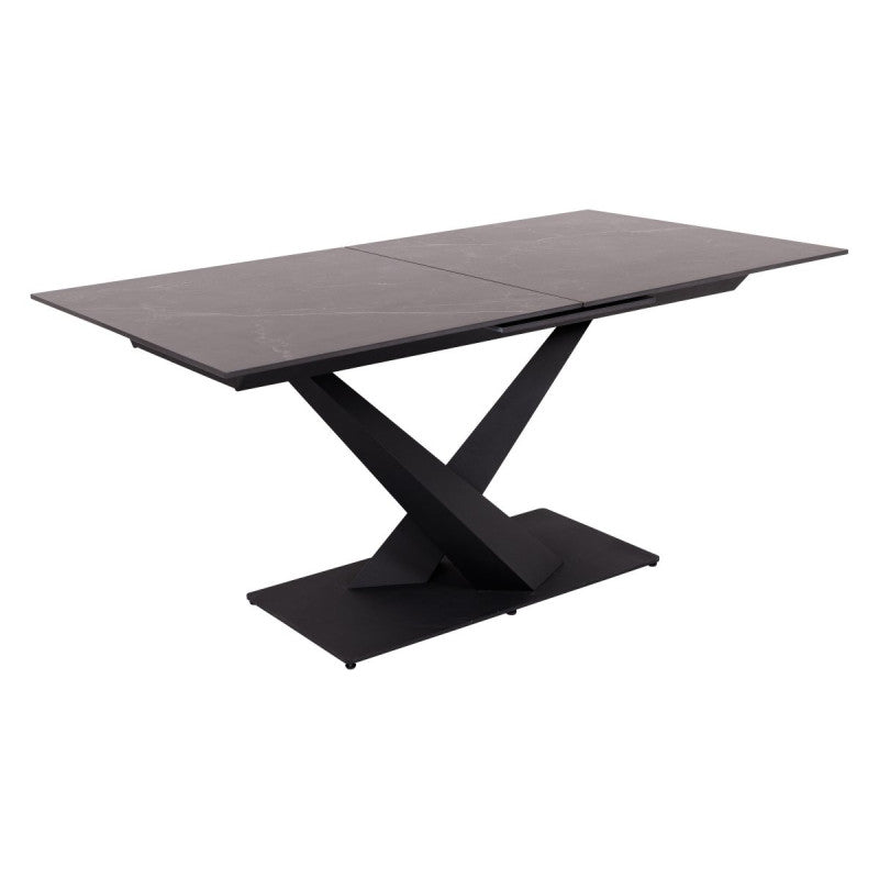 Tavolo Allungabile Oliver 160(200)x90x75 Piano In Ceramica Amica Nero Marmo