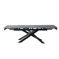 Tavolo allungabile Plato piano ceramica grigio marmoreo italiano 160x90x76h