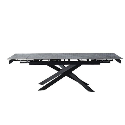 Tavolo allungabile Plato piano ceramica grigio marmoreo italiano 160x90x76h