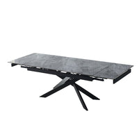 Tavolo allungabile Plato piano ceramica grigio marmoreo italiano 160x90x76h