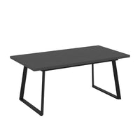 Tavolo allungabile Lavinya piano ossido e gambe in metallo nero 170x90x75h