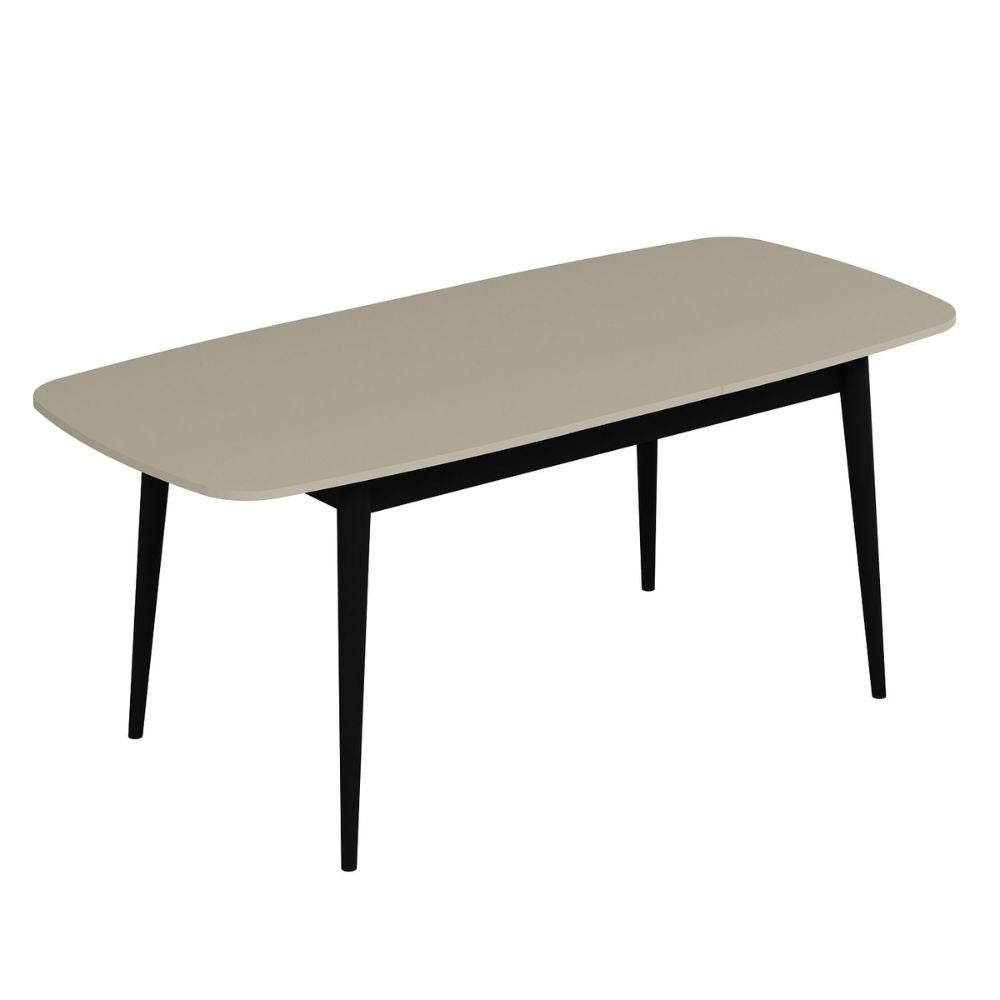 Tavolo allungabile Prime top cashmere e gambe nere 160x90x77H