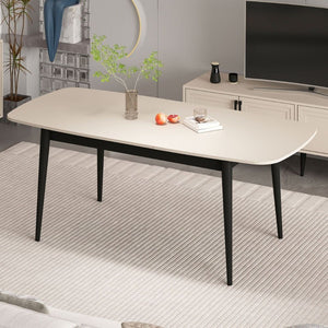 Tavolo allungabile Prime top cashmere e gambe nere 160x90x77H