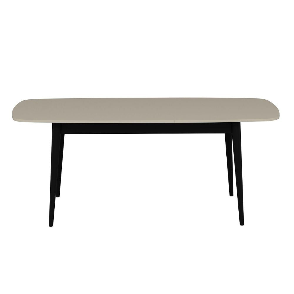 Tavolo allungabile Prime top cashmere e gambe nere 160x90x77H