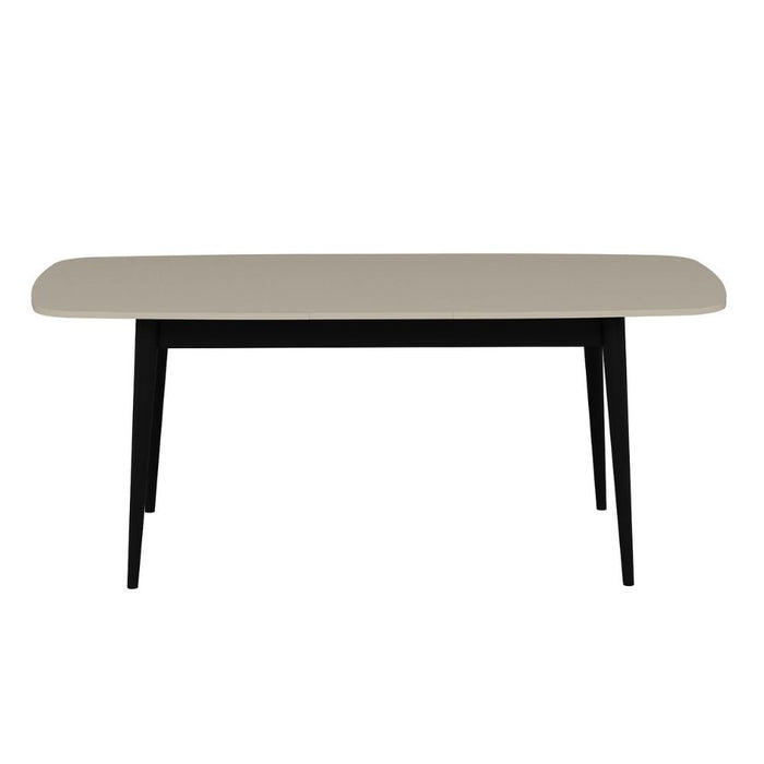 Tavolo allungabile Prime top cashmere e gambe nere 160x90x77H