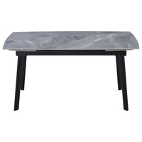 Tavolo Allungabile Quincy 150(210)x85x75cm Top Ceramica Amica Grigio Marmo Lucido