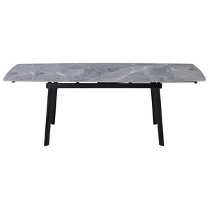 Tavolo Allungabile Quincy 150(210)x85x75cm Top Ceramica Amica Grigio Marmo Lucido