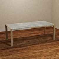 Tavolo allungabile Golia struttura tortora e piano cemento 130x80 cm