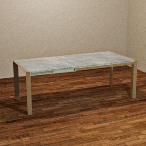 Tavolo allungabile Golia struttura tortora e piano cemento 130x80 cm