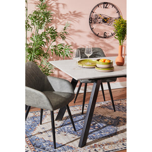 Tavolo Allungabile Wilder Xl Grigio Pietra Venato Bianco 180(220)*90*76cm