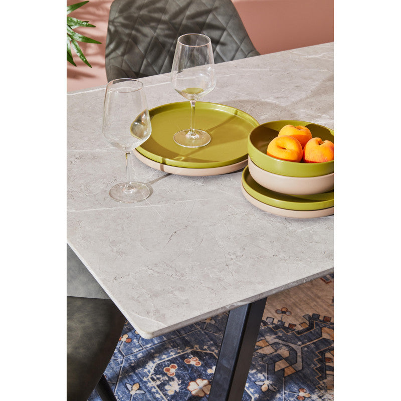 Tavolo Allungabile Wilder Xl Grigio Pietra Venato Bianco 180(220)*90*76cm