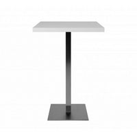 Tavolo alto Quadrato 70x70x105 h cm piano bianco e base cromo