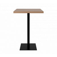 Tavolo alto Quadrato 70x70x105 h cm piano rovere e base nera