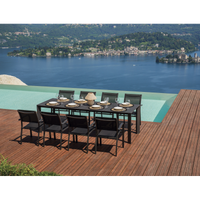 Tavolo Anzio Allungabile 165/250 X 90 Cm - Allungo Con Gambe Scorrevoli - Antracite Moia