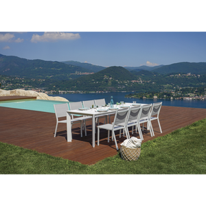 Tavolo Anzio Allungabile 165/250 X 90 Cm - Allungo Con Gambe Scorrevoli - Bianco Moia