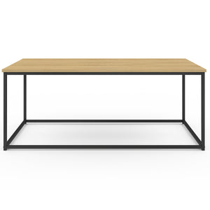 IDMarket - Tavolo basso DETROIT 113 cm design industriale legno e metallo nero