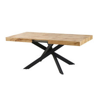 Tavolo Belinda allungabile piano colore rovere e struttura colore nero