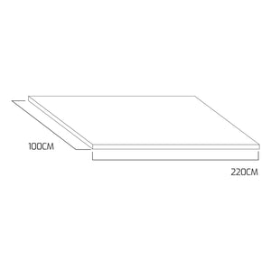 Afrodite - Ripiano per tavolo da pranzo 220x100x5 cm / Cemento