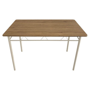 Tavolo Cecilia In Mdf Naturale E Metallo Bianco Dimensione 120x70x74cm