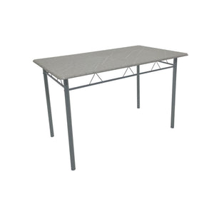 Tavolo Cecilia In Mdf Stone Grey E Struttura Metallo Silver Dimensione 120x70x74cm