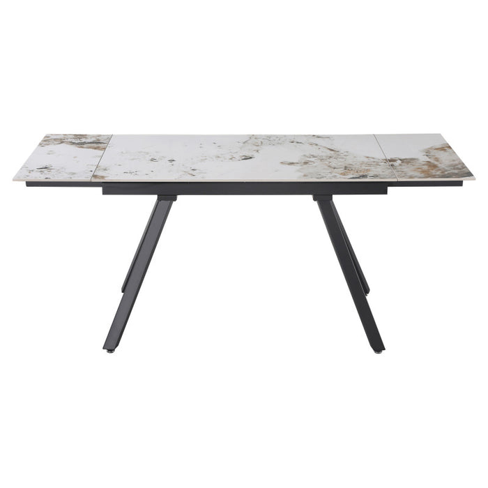 Tavolo Cooper 120(180)x80x76cm Top Ceramica Amica Marrone Marmorizzato Lc