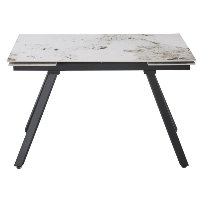 Tavolo Cooper 120(180)x80x76cm Top Ceramica Amica Marrone Marmorizzato Lc