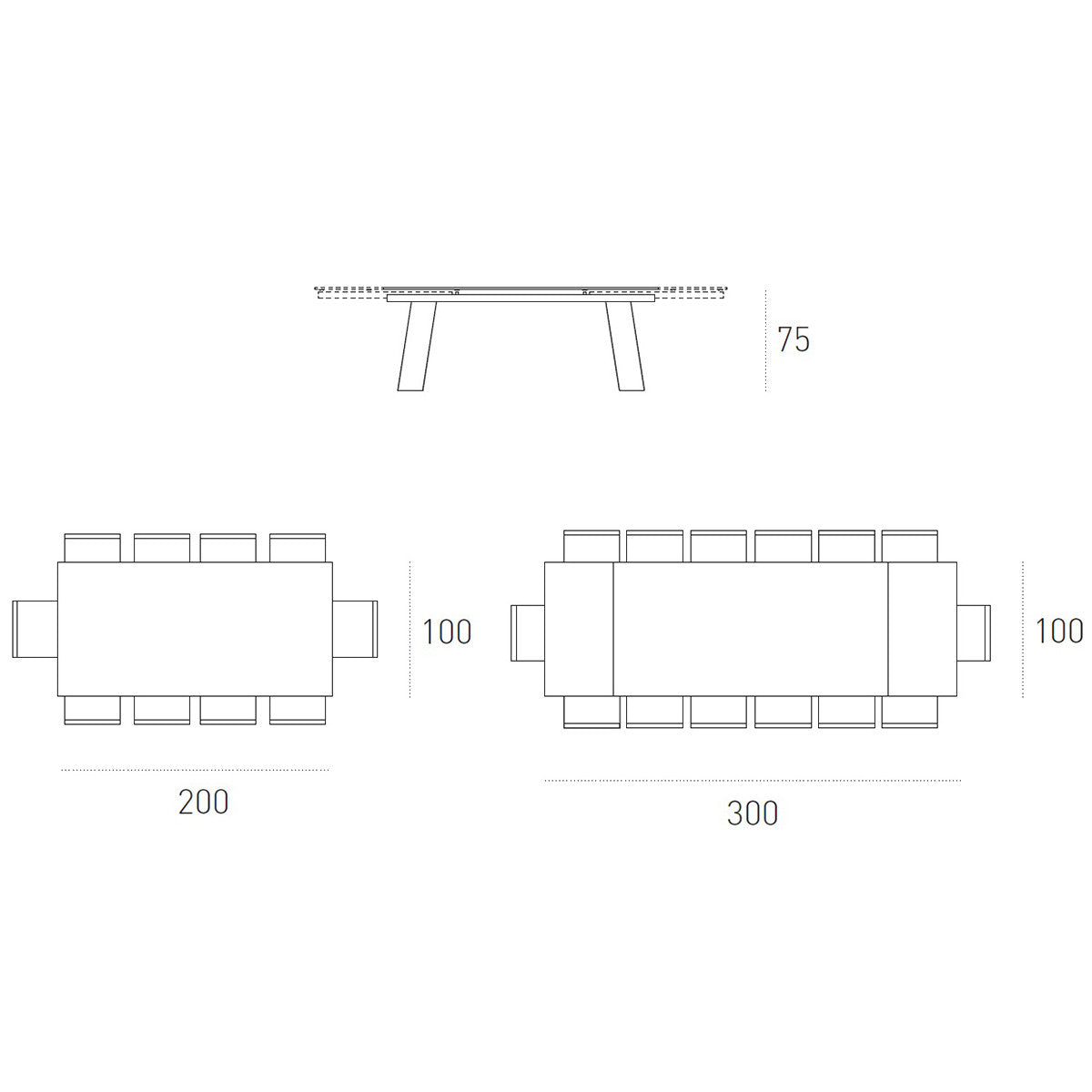 Tavolo crystal plus moderno allungabile target point 200x100x75