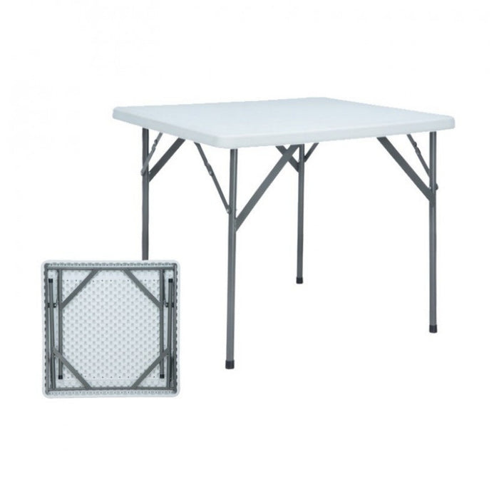 Tavolo da campeggio pieghevole 88x88xH74 cm – Struttura in acciaio – Starcamp