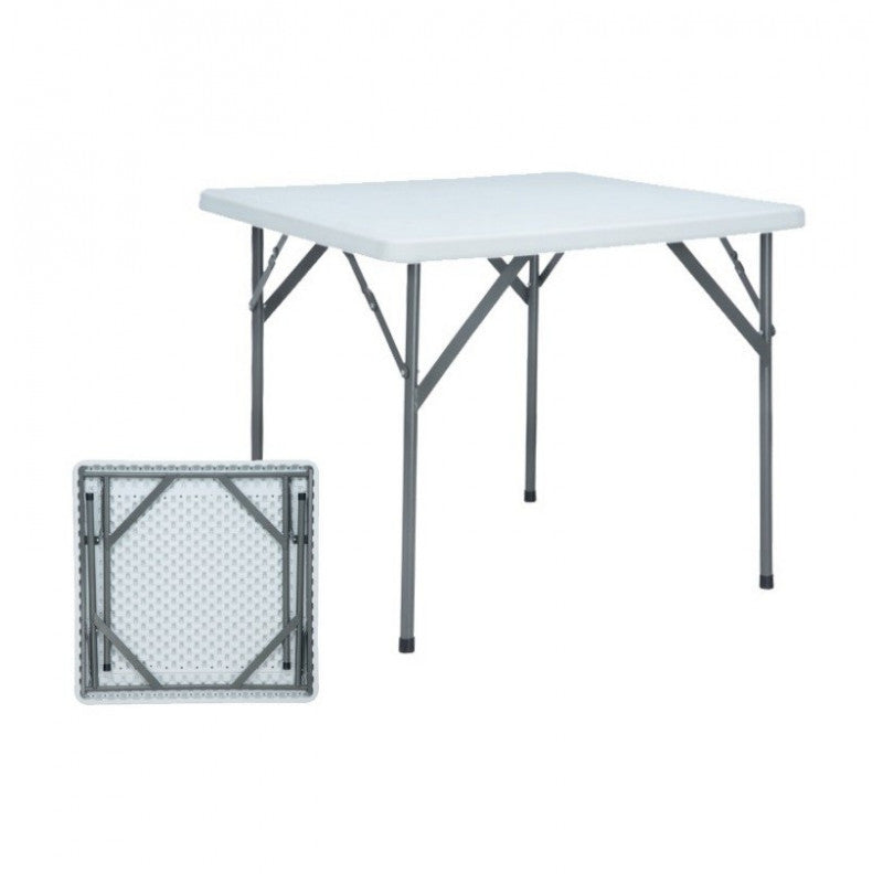 Tavolo da campeggio pieghevole 88x88xH74 cm – Struttura in acciaio – Starcamp