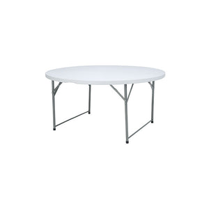 Tavolo da campeggio pieghevole Ø150xH74 cm – Piano in HDPE – Struttura in acciaio