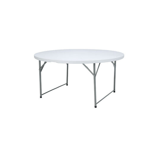 Tavolo da campeggio pieghevole Ø150xH74 cm – Piano in HDPE – Struttura in acciaio