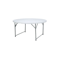 Tavolo da campeggio pieghevole Ø150xH74 cm – Piano in HDPE – Struttura in acciaio