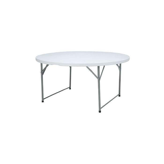 Tavolo da campeggio pieghevole Ø150xH74 cm – Piano in HDPE – Struttura in acciaio