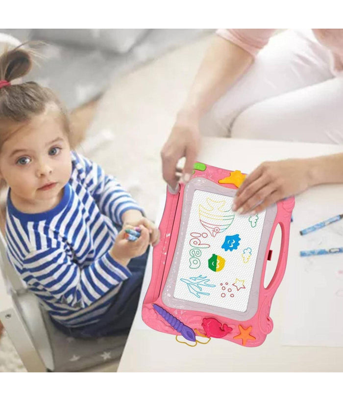 Tavolo Da Disegno Magnetico Per Bambine Lavagnetta Cancellabile Gioco Educativo         