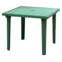 Trade Shop - Tavolo Da Giardino Quadrato Weekend Verde 80x80cm In Plastica Arredo Esterno 016300 -        