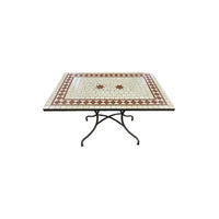 Tavolo da giardino rettangolare 120x80 cm con piano in mosaico simil pietra – Jazz – GDLC