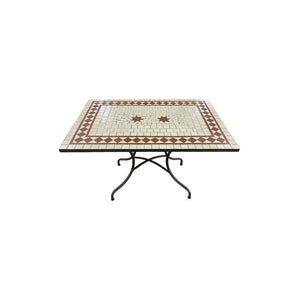 Tavolo da giardino rettangolare 120x80 cm con piano in mosaico simil pietra – Jazz – GDLC
