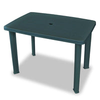 Trade Shop - Tavolo Da Giardino Verde Esterno Resistente 101x68xh72cm Con Foro Ombrellone 023738 -        