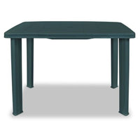 Trade Shop - Tavolo Da Giardino Verde Esterno Resistente 101x68xh72cm Con Foro Ombrellone 023738 -        