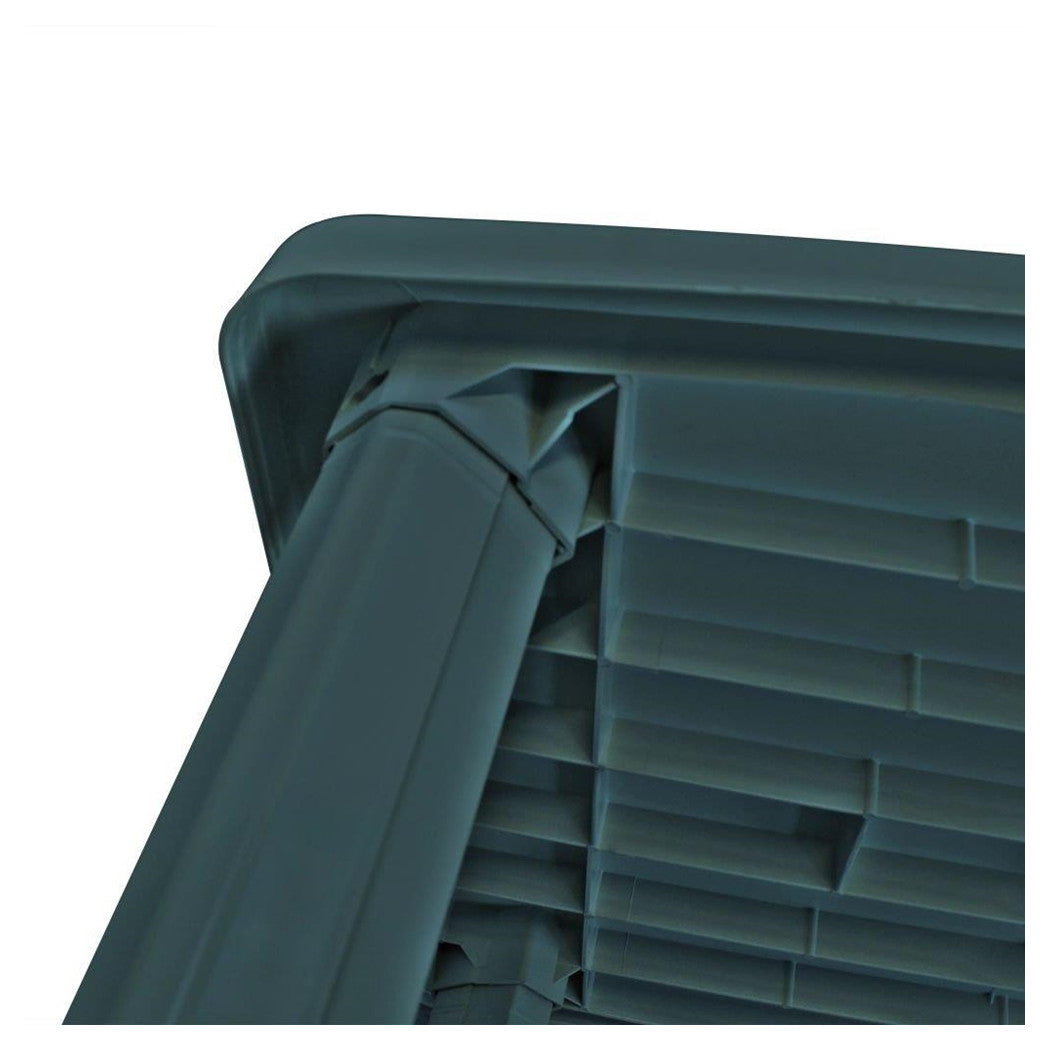 Trade Shop - Tavolo Da Giardino Verde Esterno Resistente 101x68xh72cm Con Foro Ombrellone 023738 -        