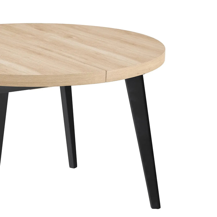 LÚZETE - TAVOLO DA PRANZO ALLUNGABILE NATURALE/NERO SKADI