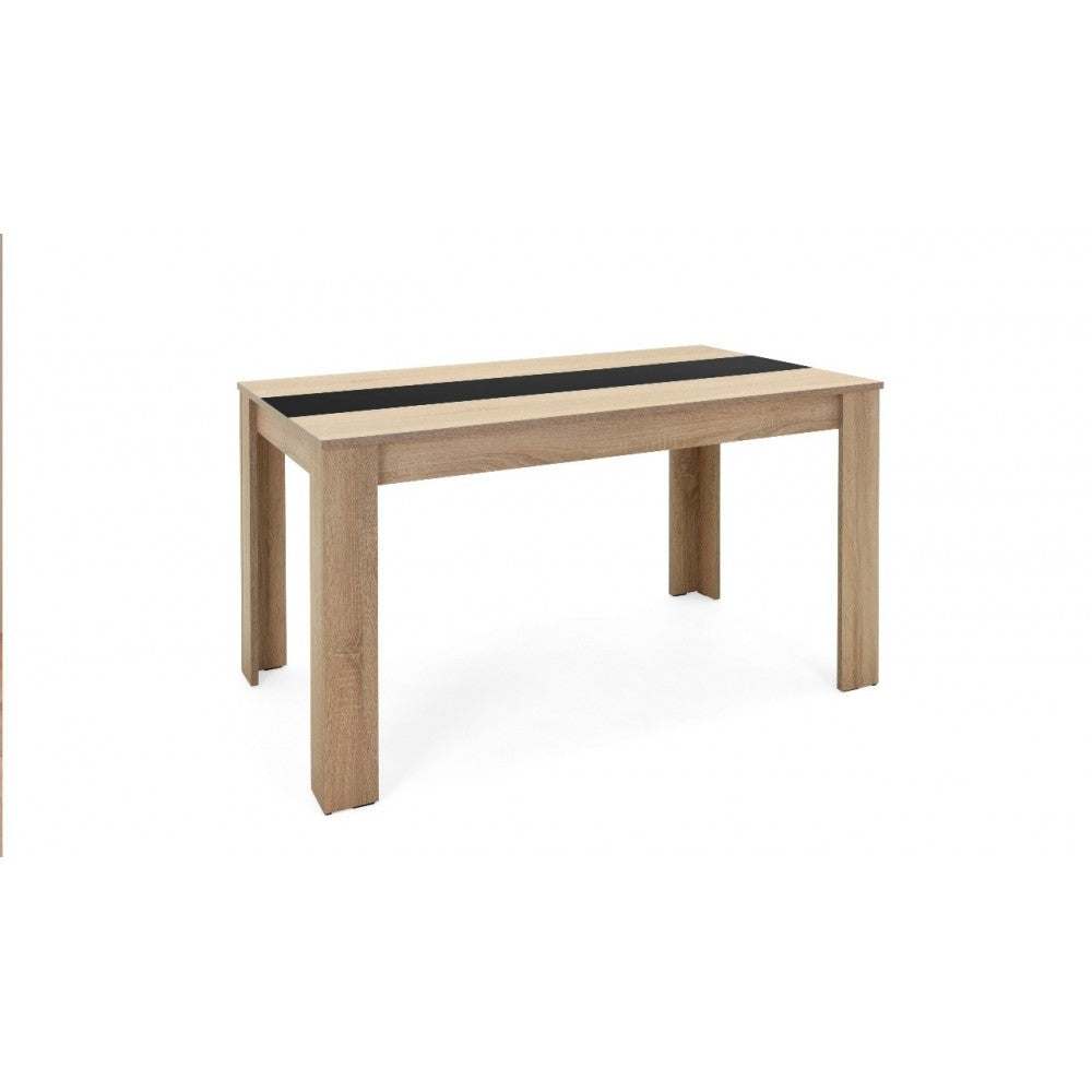 Tavolo da pranzo con pannello centrale Niklas colore rovere