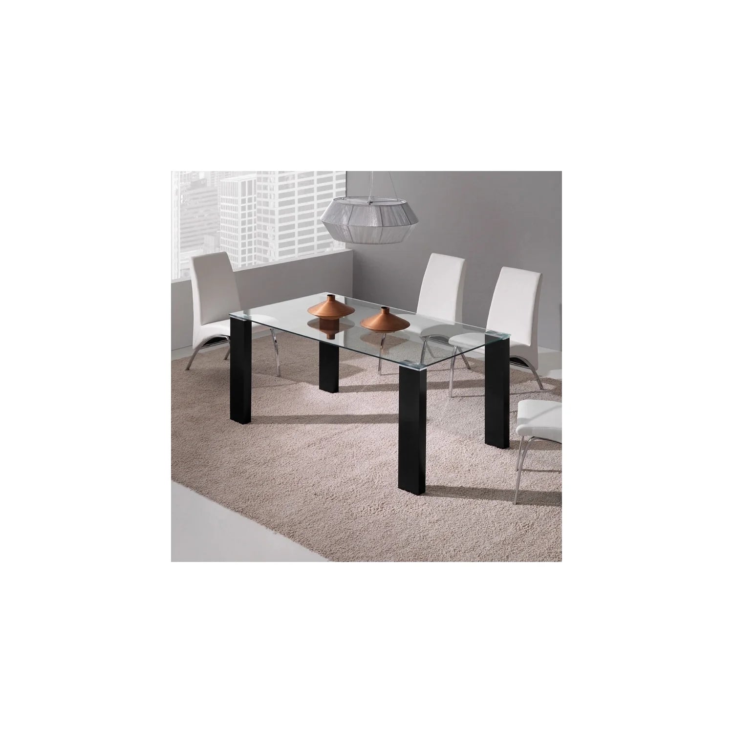 LÚZETE - TAVOLO DA PRANZO GÄVLE NERO