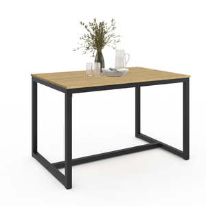 IDMarket - Tavolo da pranzo rettangolare DETROIT 6 persone design industriale 120 cm