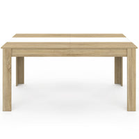 IDMarket - Tavolo da pranzo rettangolare GEORGIA per 8 persone in simil-faggio e bianco 160 x 80 cm