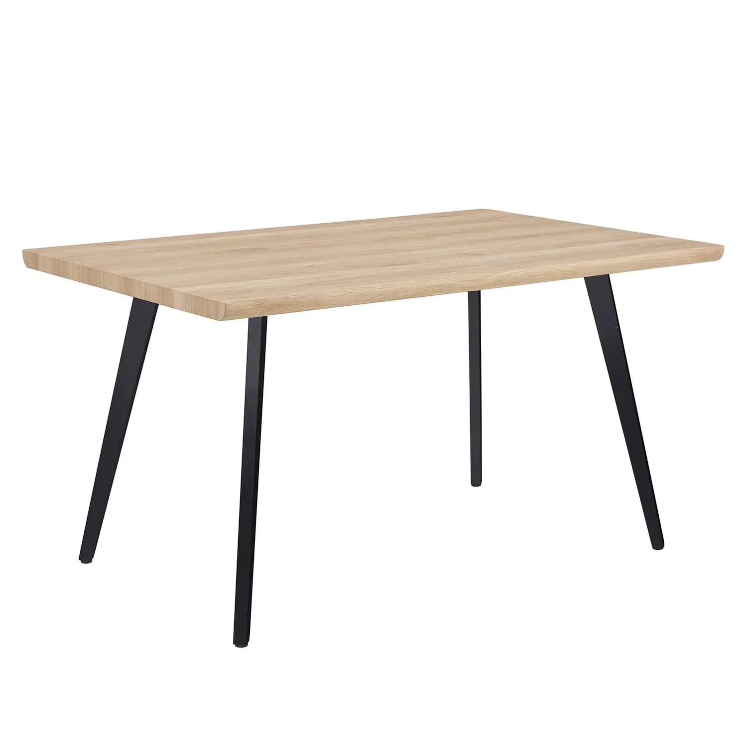 LÚZETE - TAVOLO DA PRANZO RETTANGOLARE NATURALE/NERO SOREN
