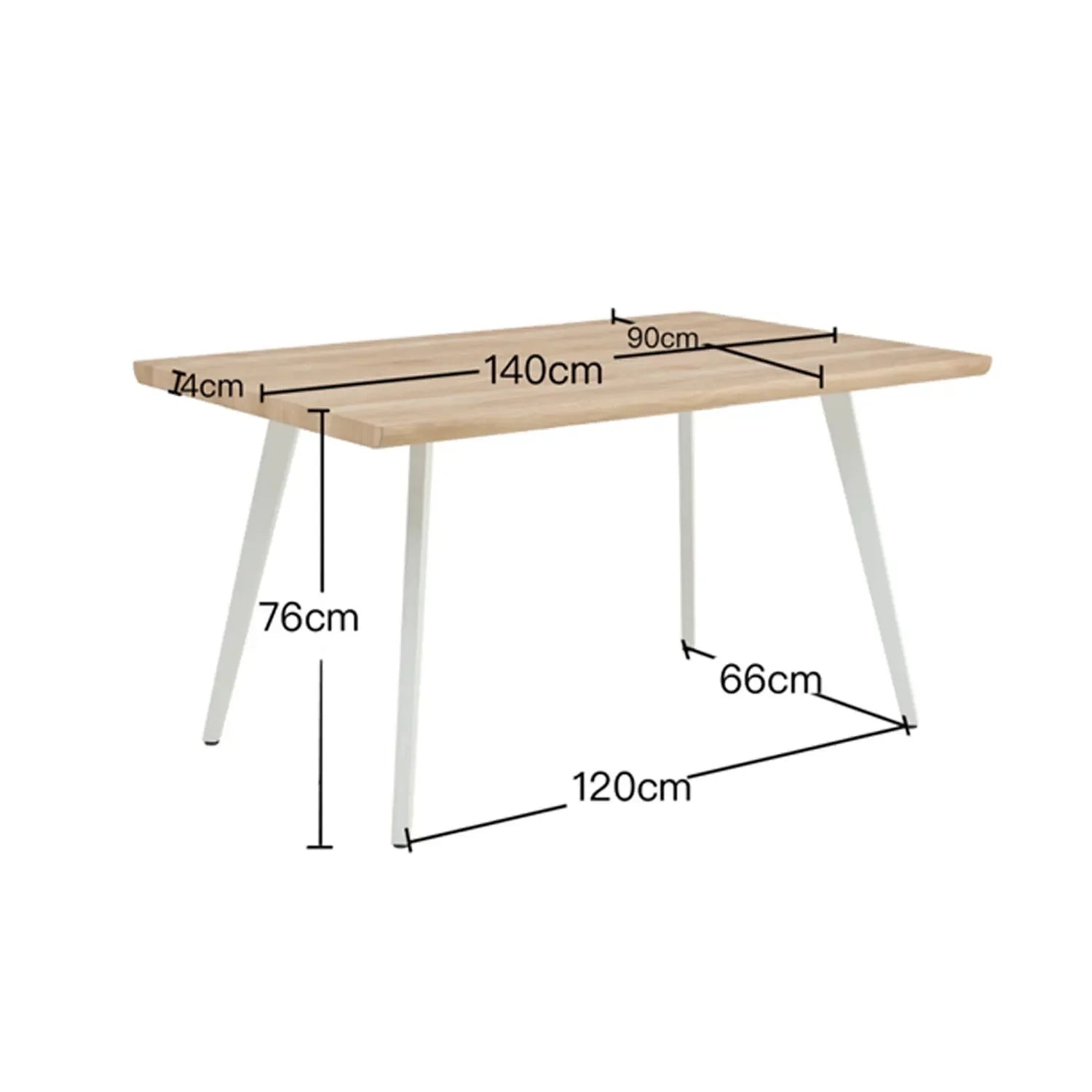 LÚZETE - TAVOLO DA PRANZO RETTANGOLARE NATURALE/NERO SOREN