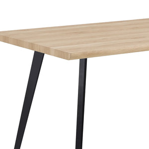 LÚZETE - TAVOLO DA PRANZO RETTANGOLARE NATURALE/NERO SOREN