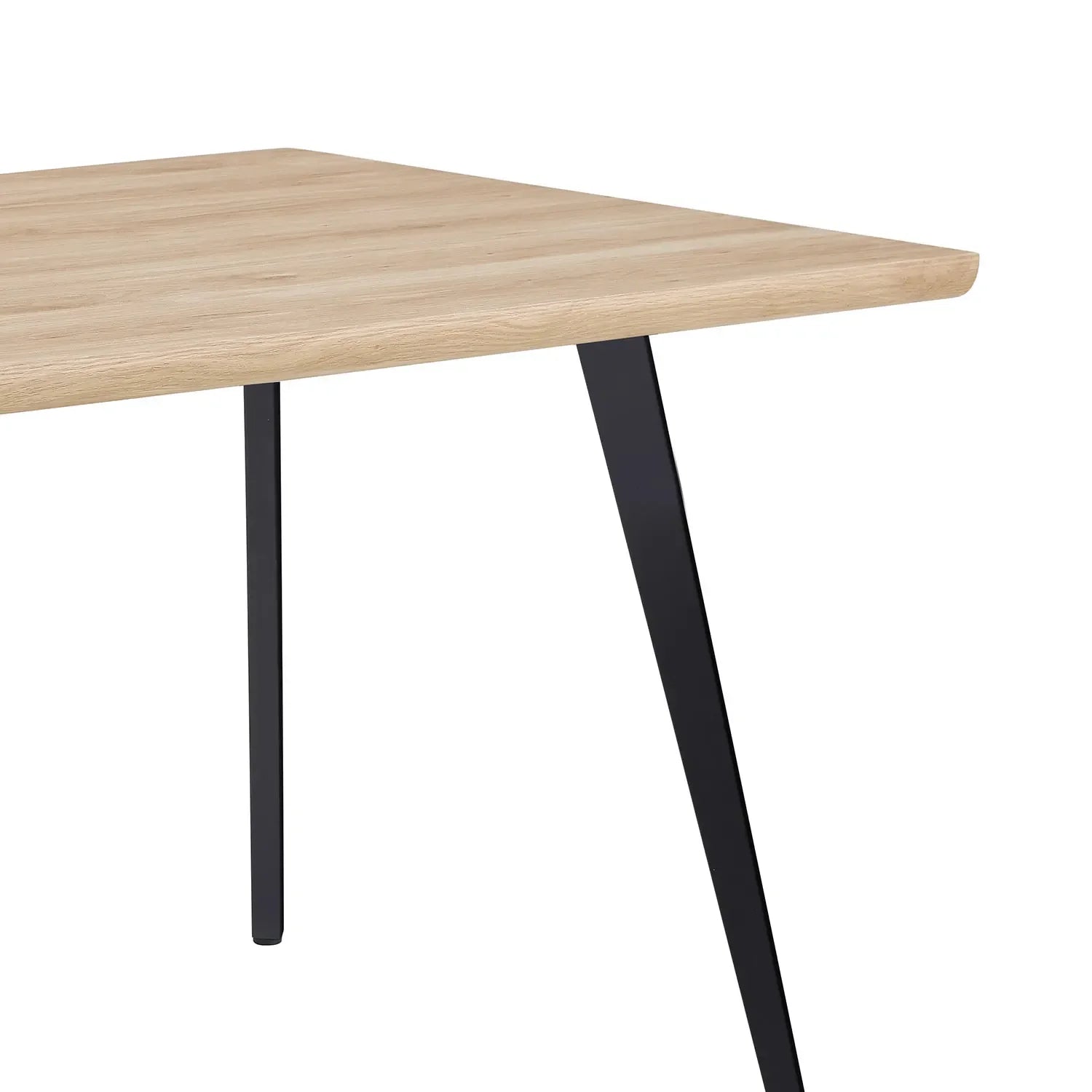 LÚZETE - TAVOLO DA PRANZO RETTANGOLARE NATURALE/NERO SOREN